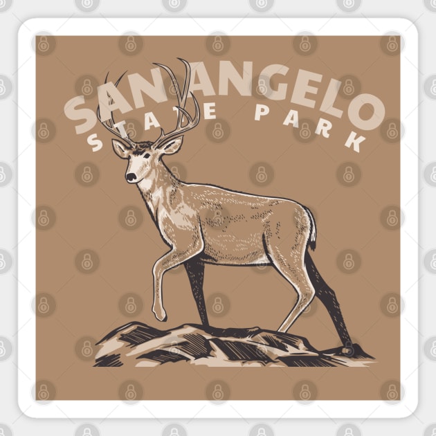 San Angelo State Park Texas Roaming Deer Magnet by Go With Tammy